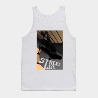 Gorilla, Skateboard, Skater, City, Halfpipe Tank Top